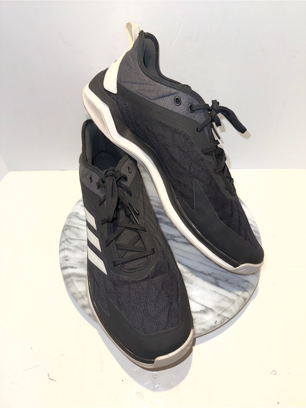 Adidas Speed Trainer 4 Black/Carbon Mens Baseball Turf Shoes CG5131 One Game !
